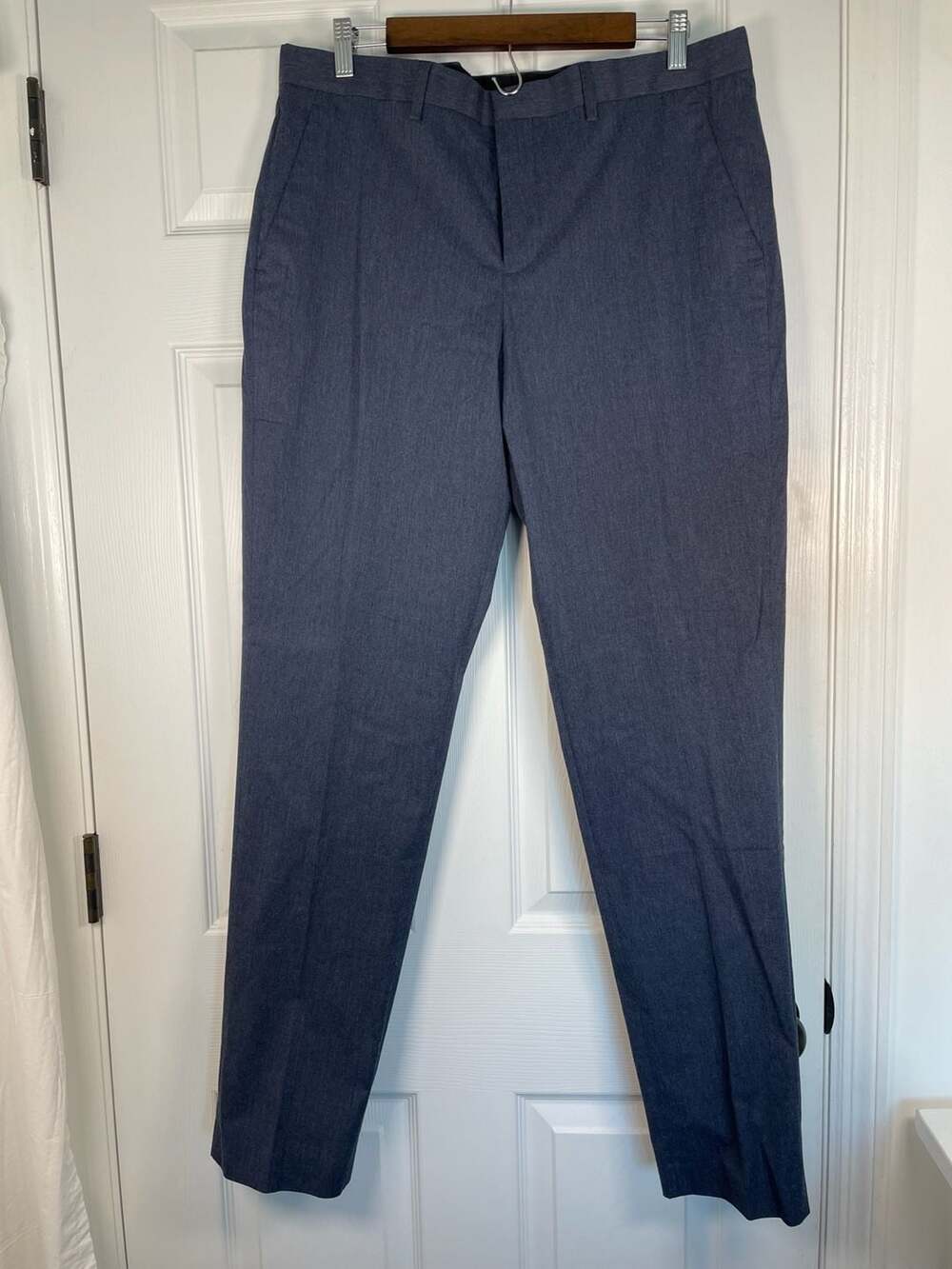 Express Slim Fit Blue Cotton Blend Dress Pants Men's Size 34x34